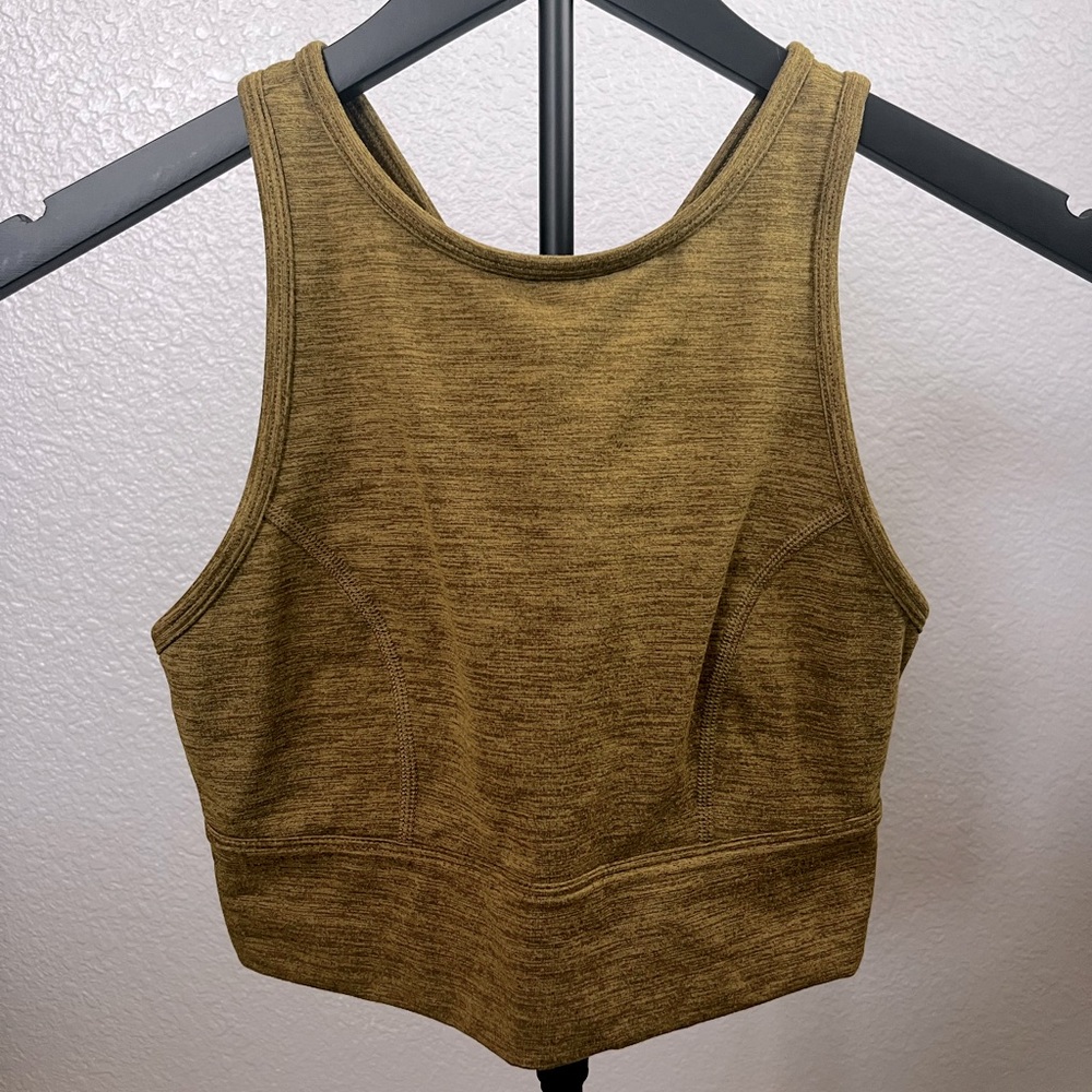 JoyLab Green Fitted Crop Tank Top/Sports Bra